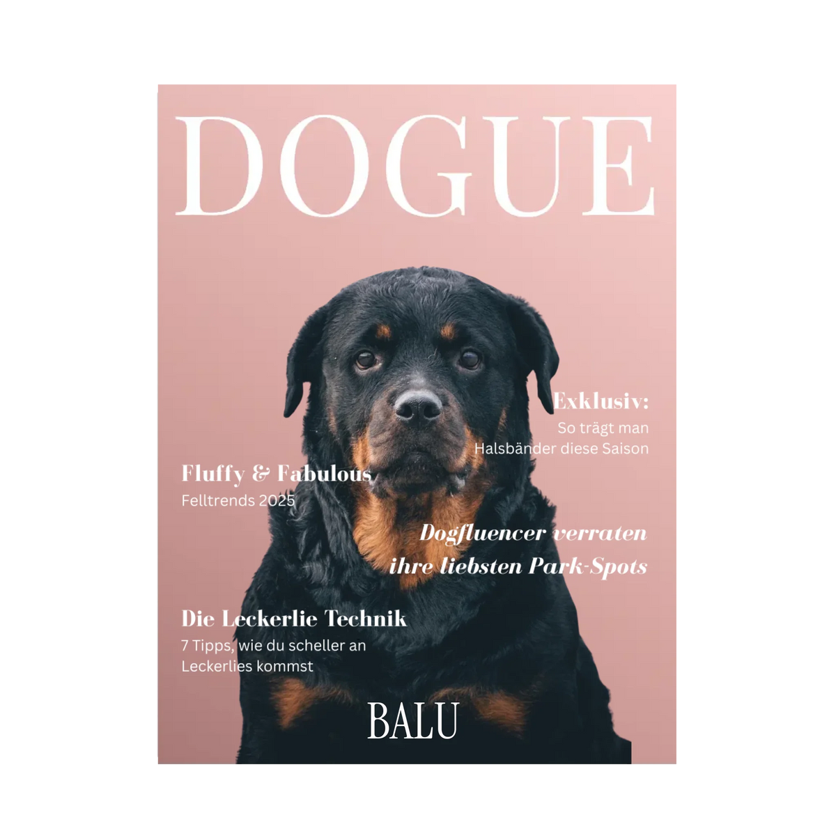 Canva "Dogue Cover Pink" - personalisiert