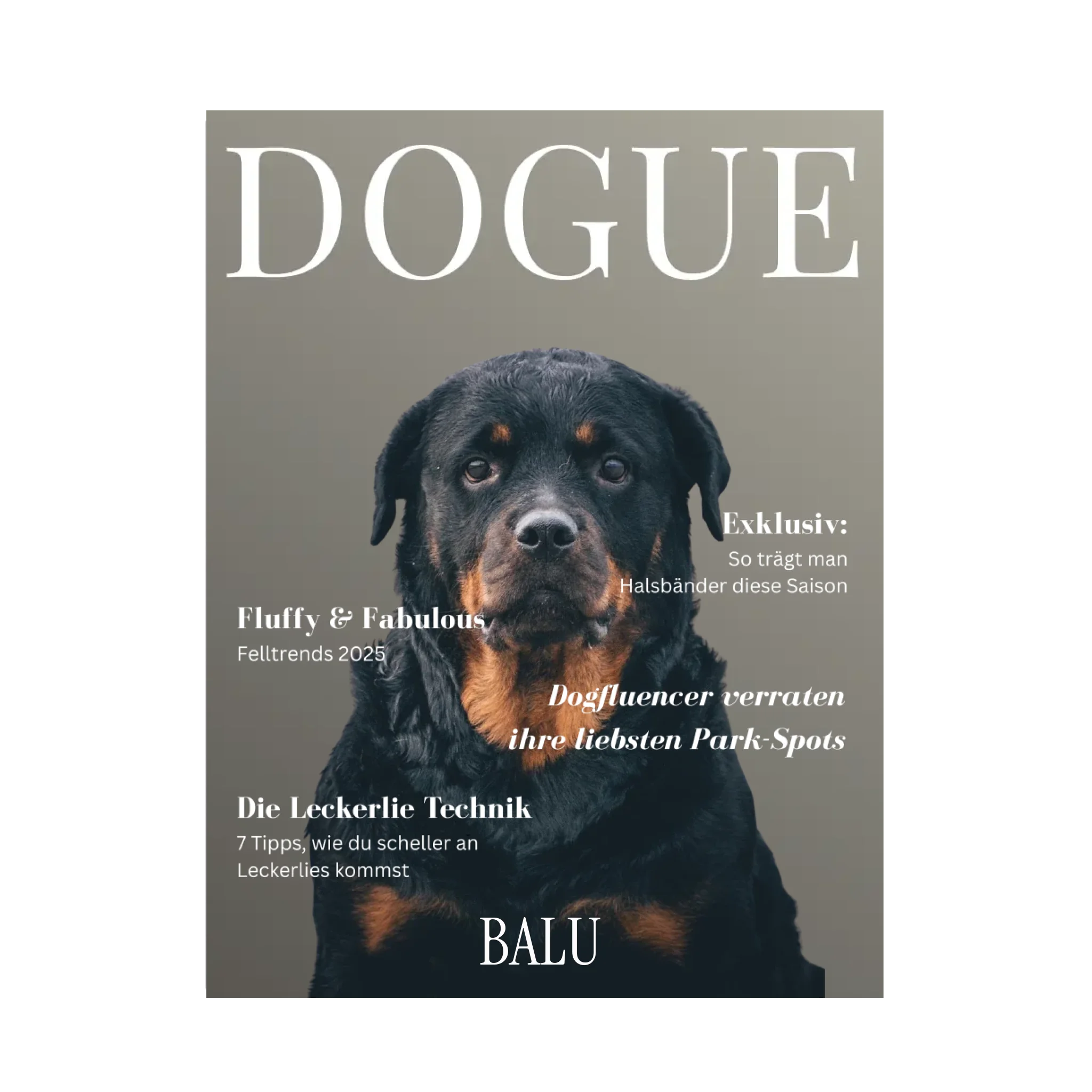Canva "Dogue Cover Beige" - personalisiert