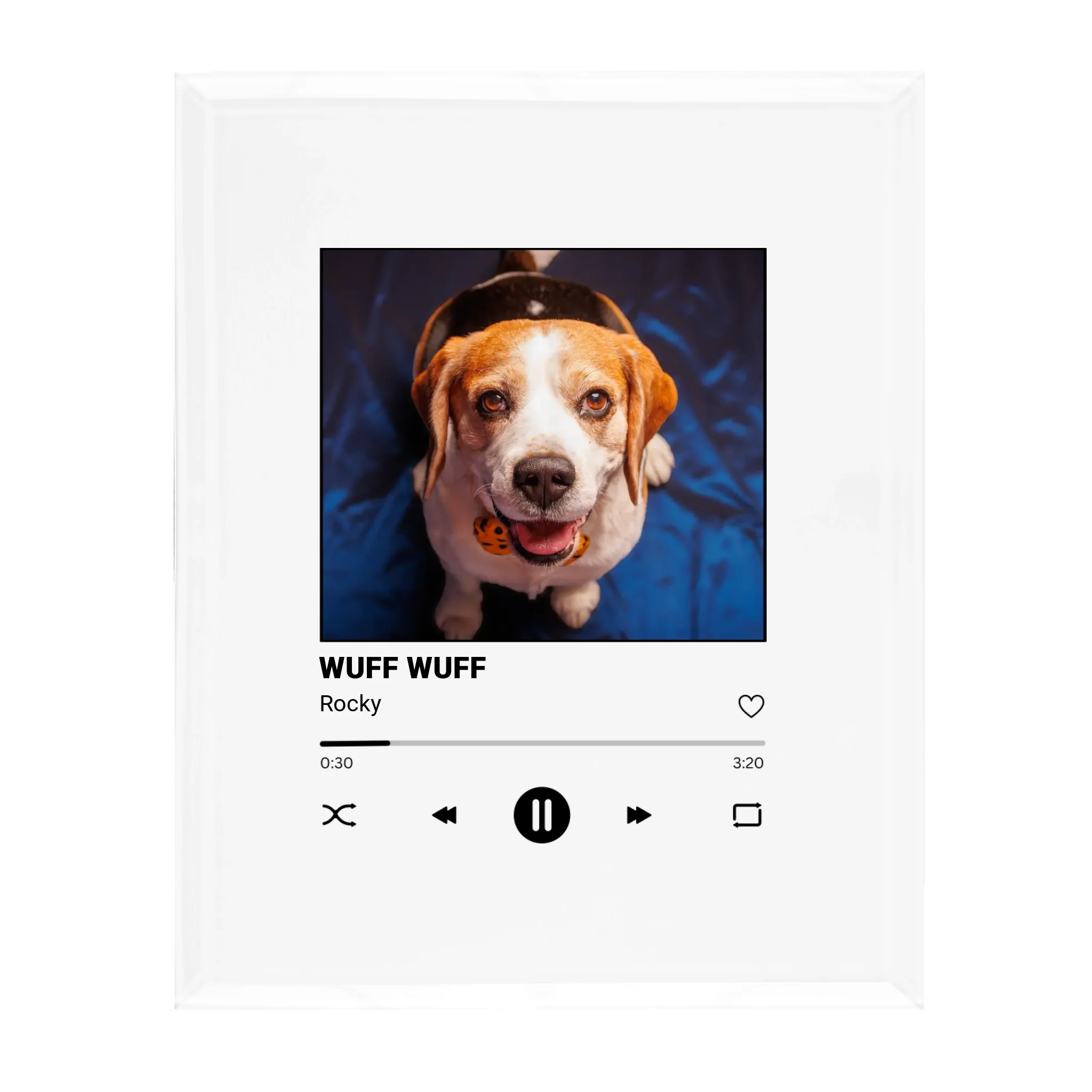 Glasaufsteller "Mein Hundesong" personalisiert