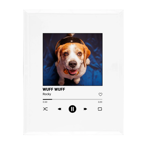 Glasaufsteller "Mein Hundesong" personalisiert
