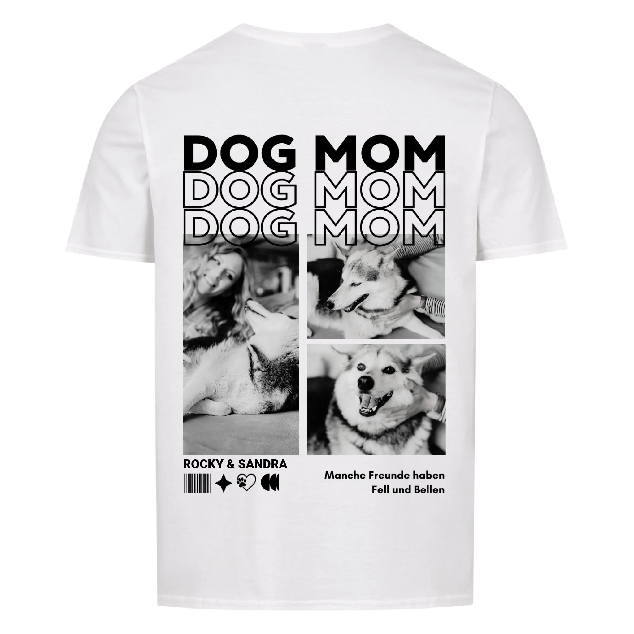 T-Shirt Unisex "Dog Mom" - personalisiert