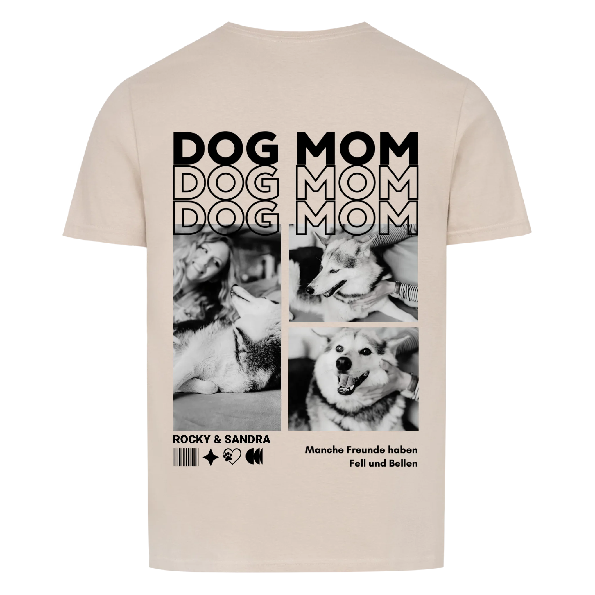 T-Shirt Unisex "Dog Mom" - personalisiert