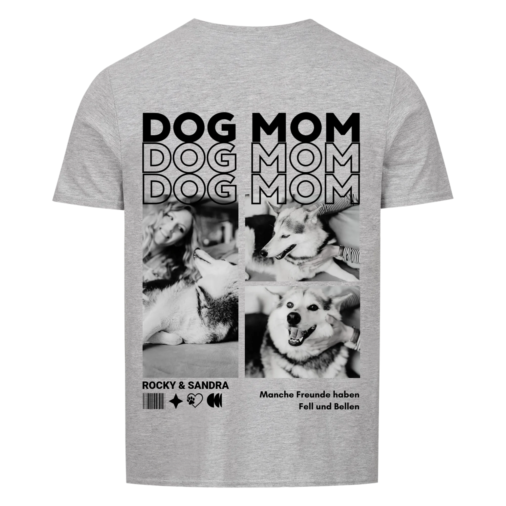 T-Shirt Unisex "Dog Mom" - personalisiert