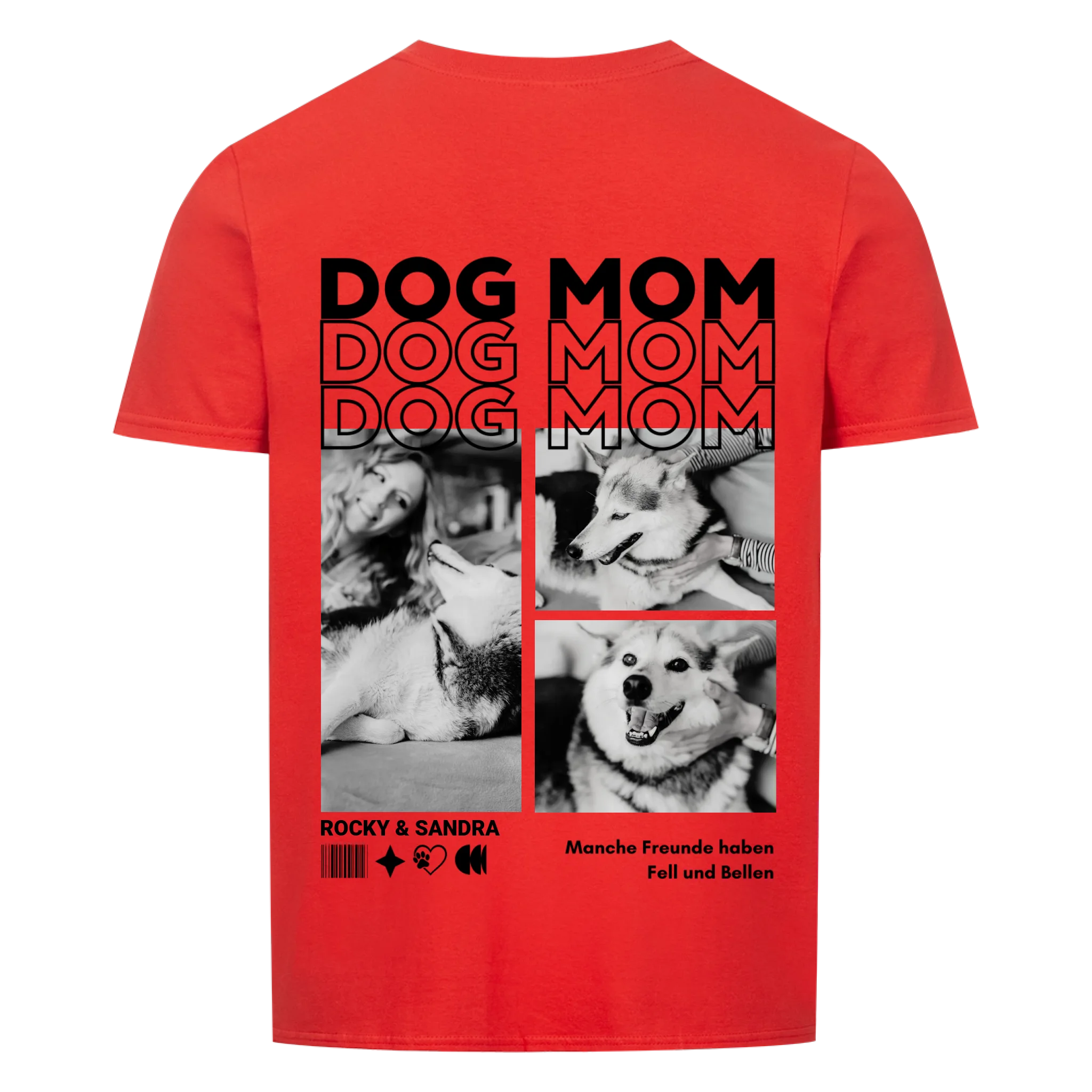 T-Shirt Unisex "Dog Mom" - personalisiert