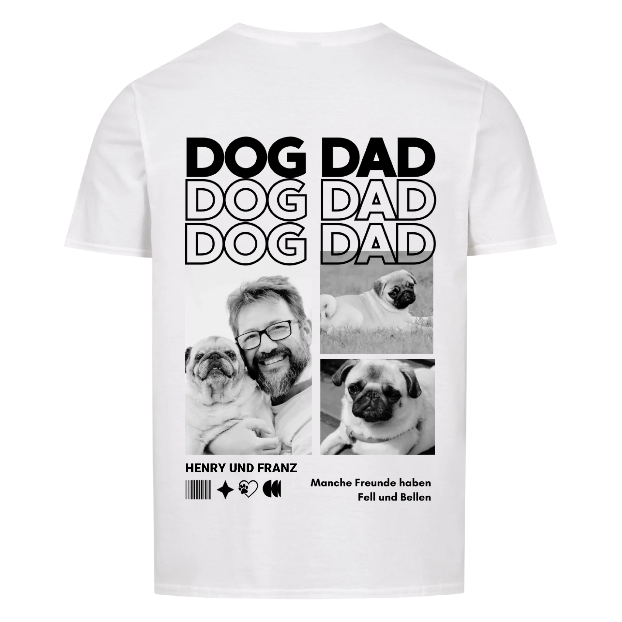 T-Shirt Unisex "Dog Dad" - personalisiert