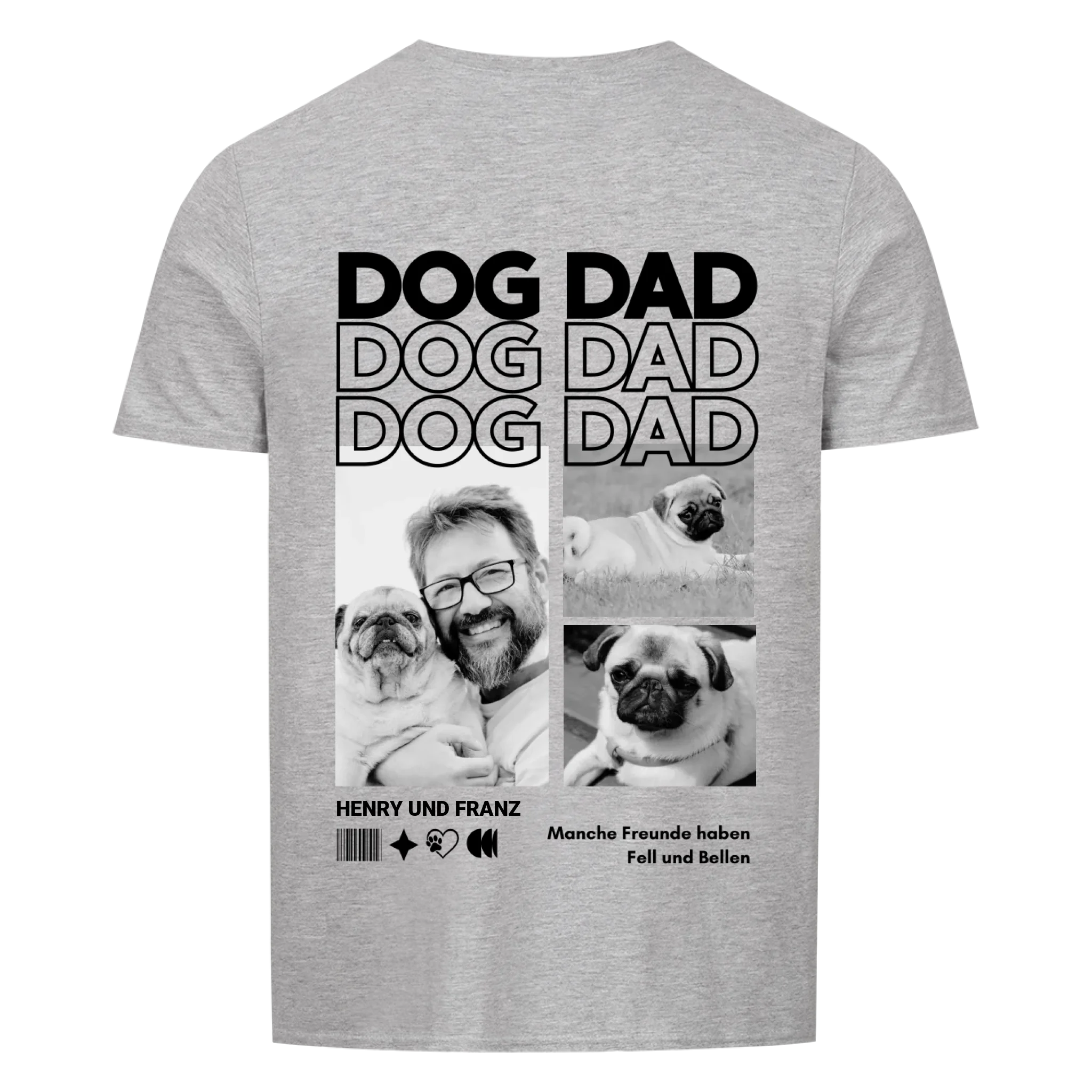 T-Shirt Unisex "Dog Dad" - personalisiert