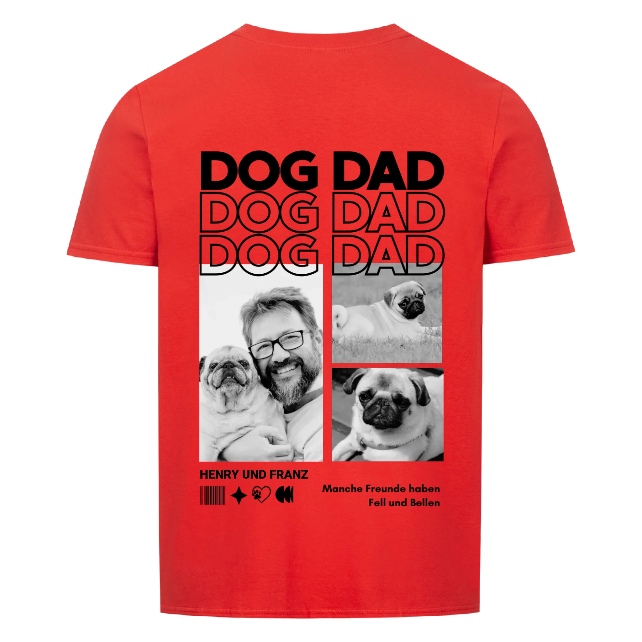 T-Shirt Unisex "Dog Dad" - personalisiert