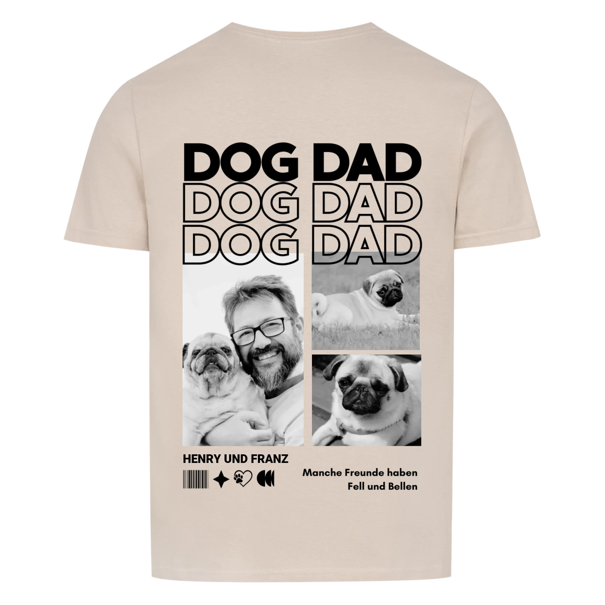 T-Shirt Unisex "Dog Dad" - personalisiert