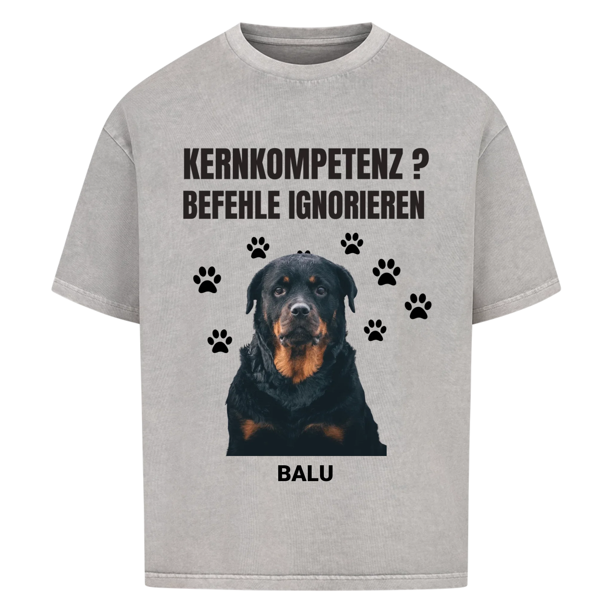Oversize T-Shirt "Kernkompetenz" - personalisiert