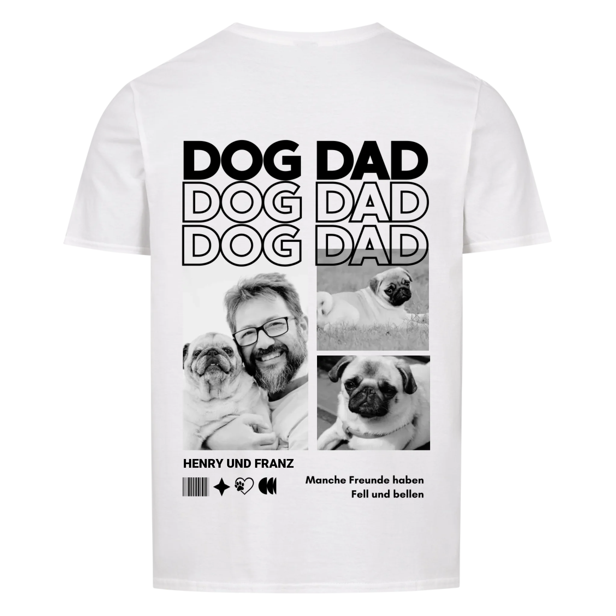 T-Shirt Unisex "Dog Dad" - personalisiert