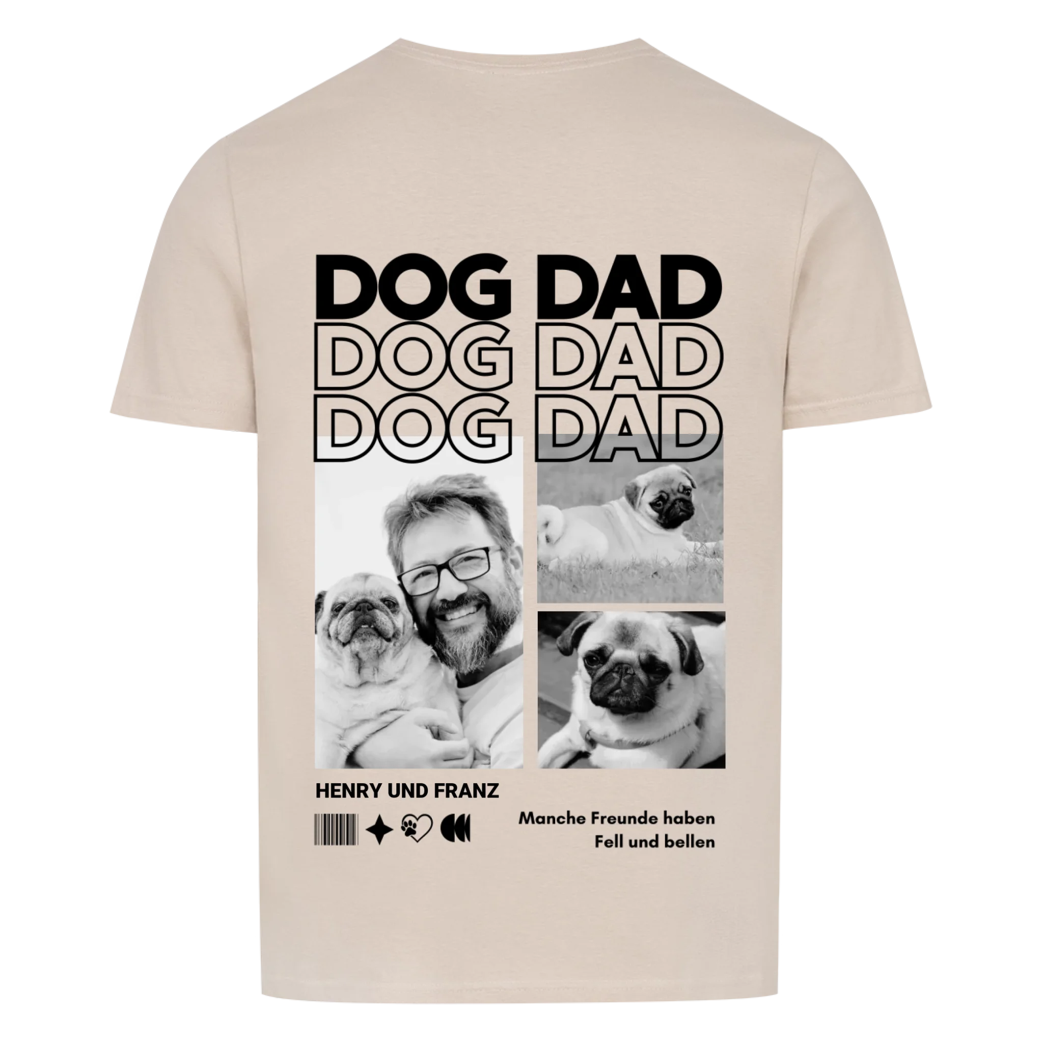 T-Shirt Unisex "Dog Dad" - personalisiert