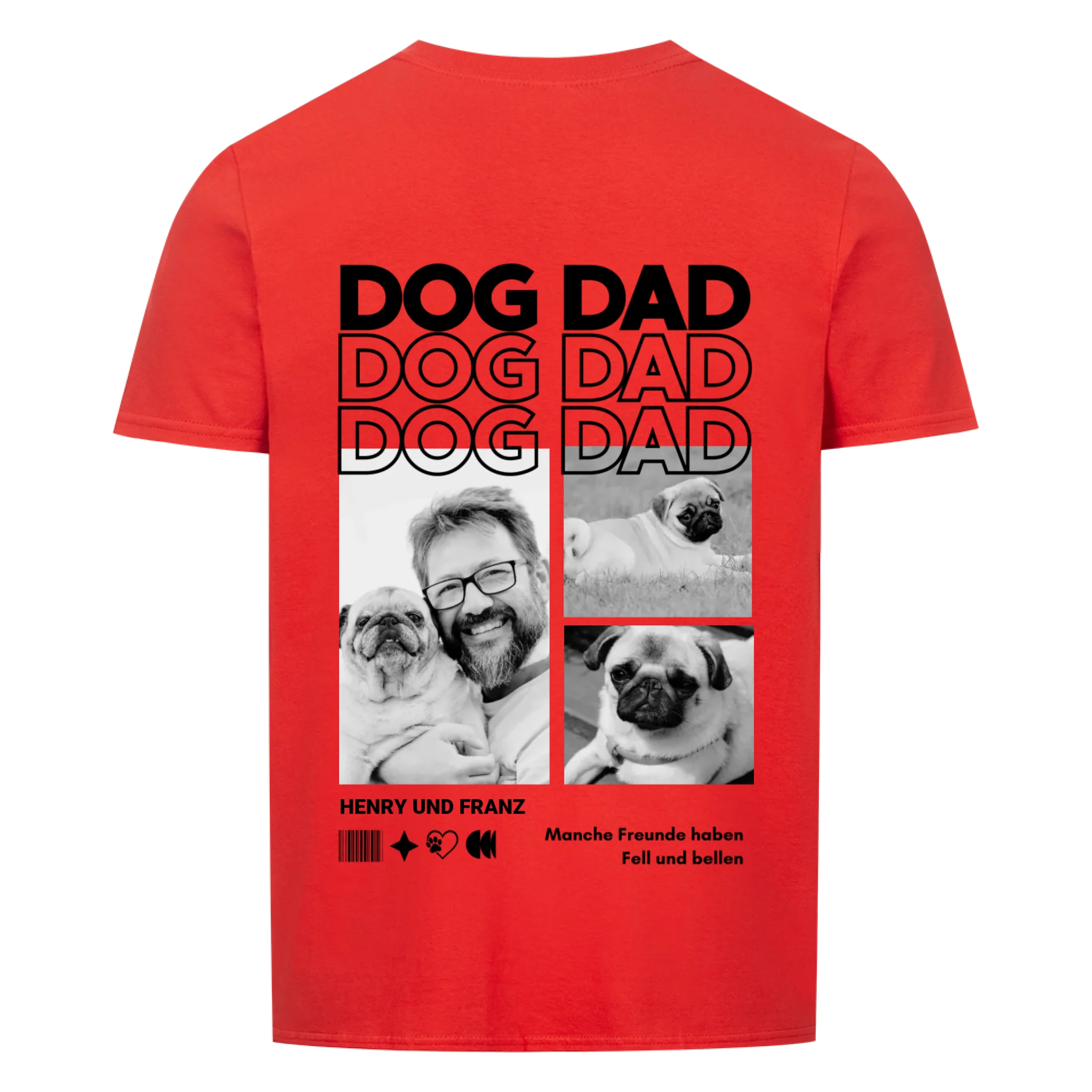 T-Shirt Unisex "Dog Dad" - personalisiert
